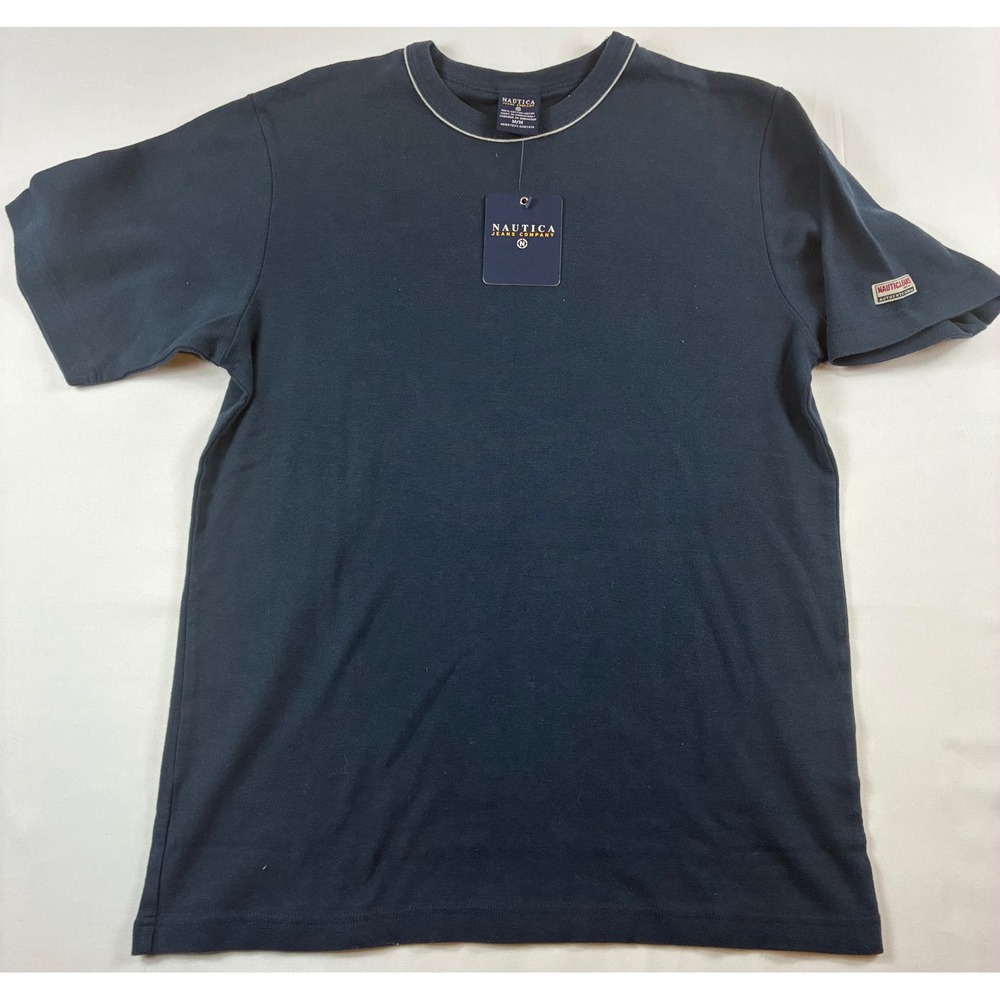 Nautica Jeans Company T-Shirt Mens Medium Navy Blue NWT Short Sleeve Cotton Tee